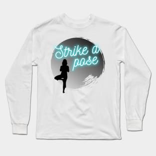 Yoga Pose in the Moonlight Long Sleeve T-Shirt
